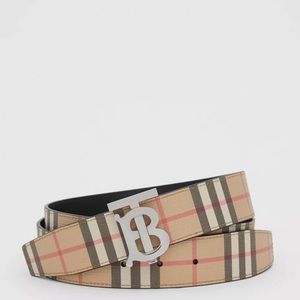 Reversible Monogram Motif Vintage Check Belt